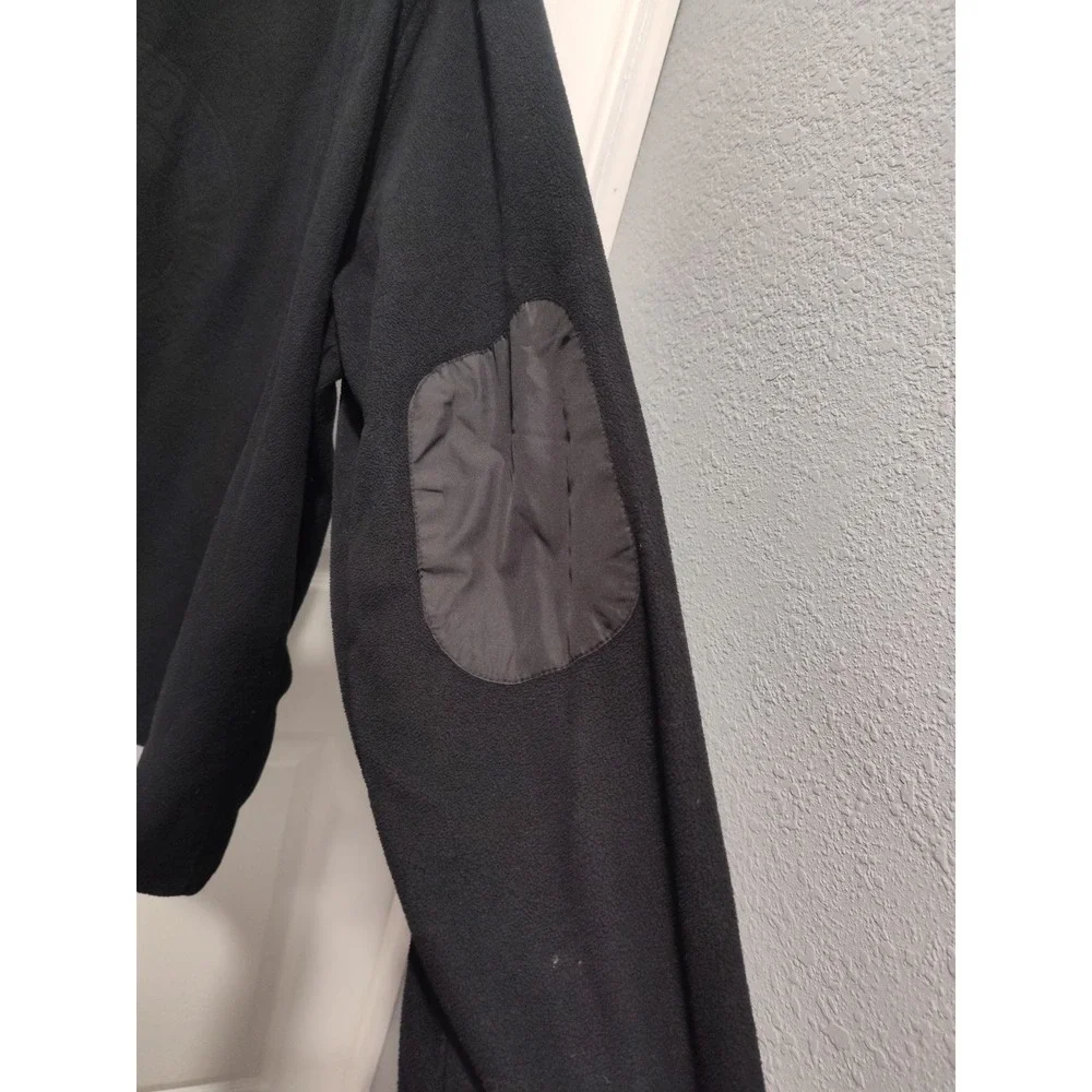 Disney Parks Disneyland Resort 1955 Fleece Full Zip Jacket‎ Black XXL Elbow Pads